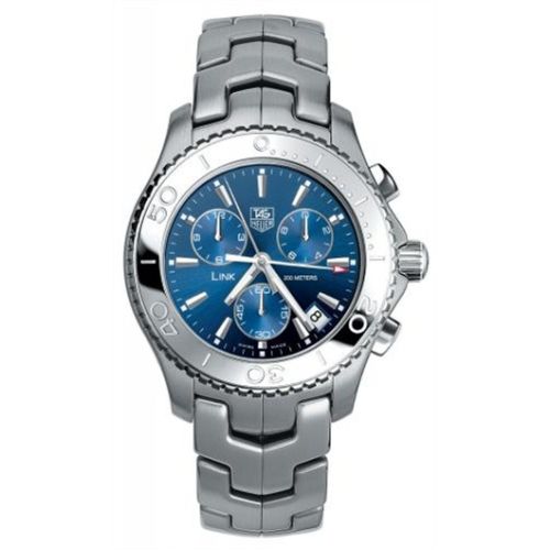 TAG Heuer Link Quartz Chronograph 1/10th Stainless Steel / Blue